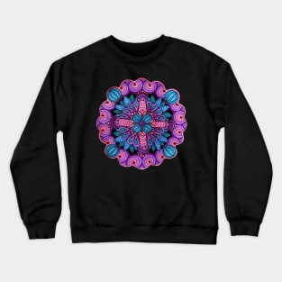 Neon Purple Mandala Crewneck Sweatshirt